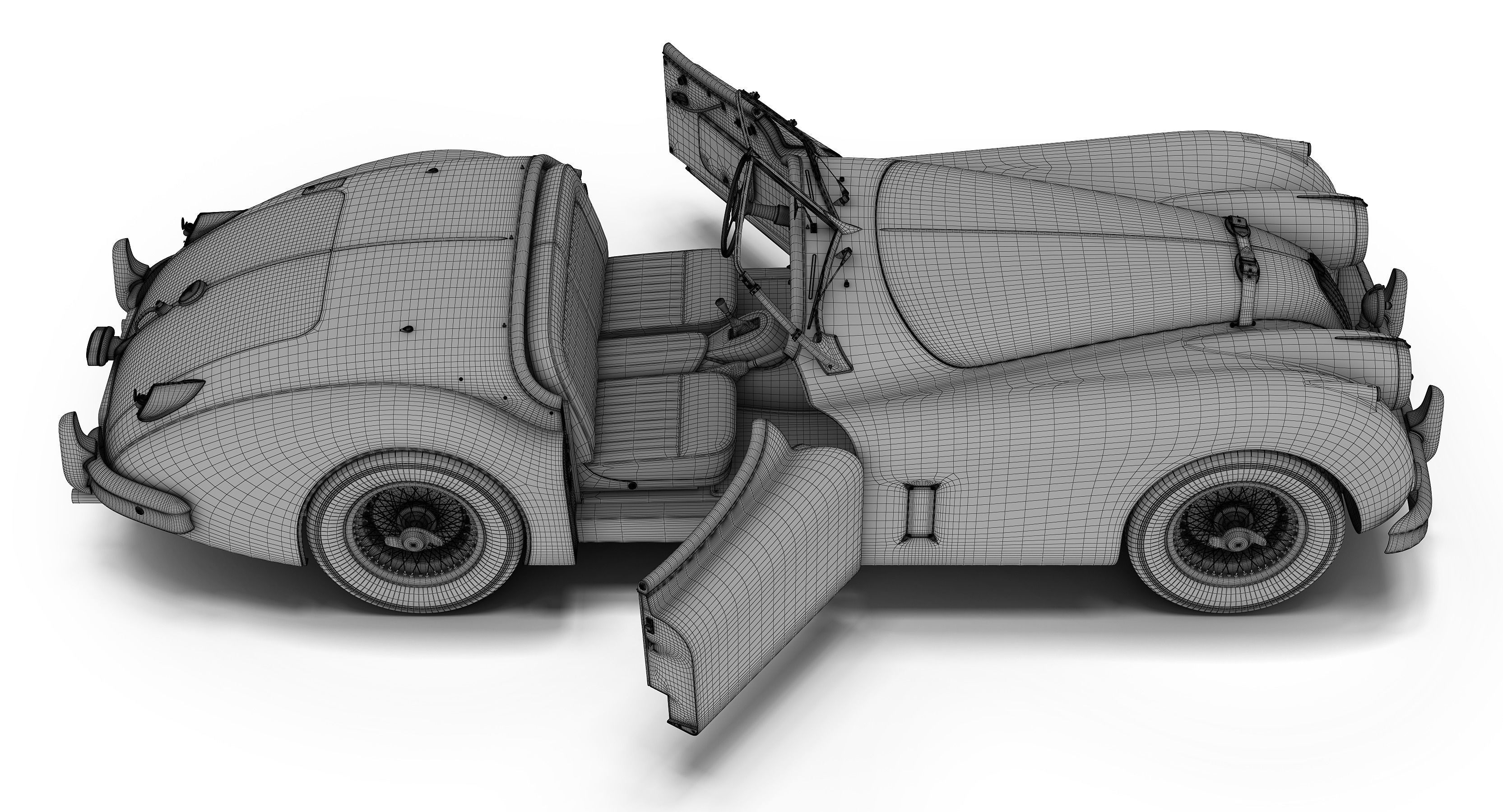 Jaguar XK140 OTS 3D model_3