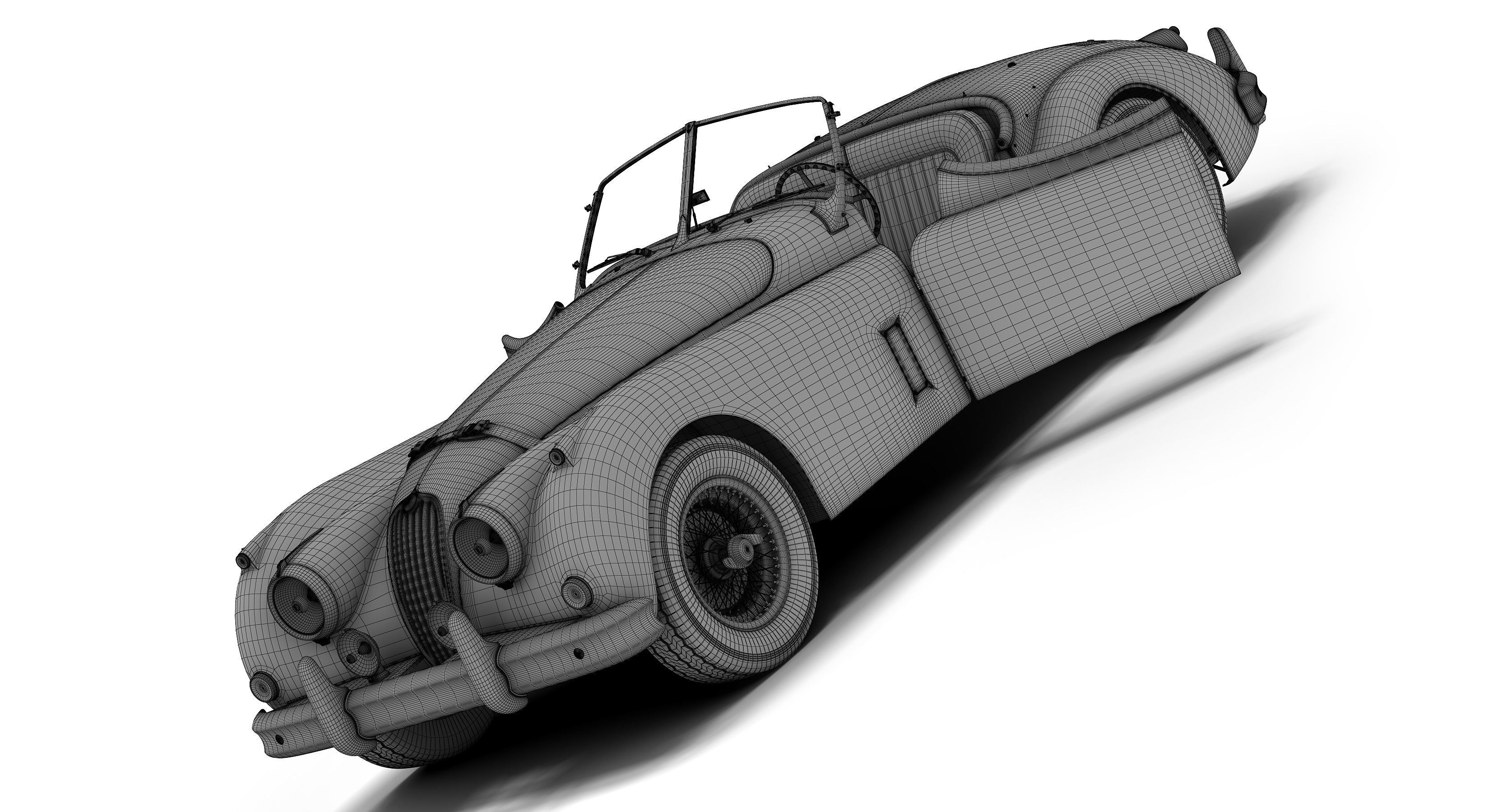 Jaguar XK140 OTS 3D model_11