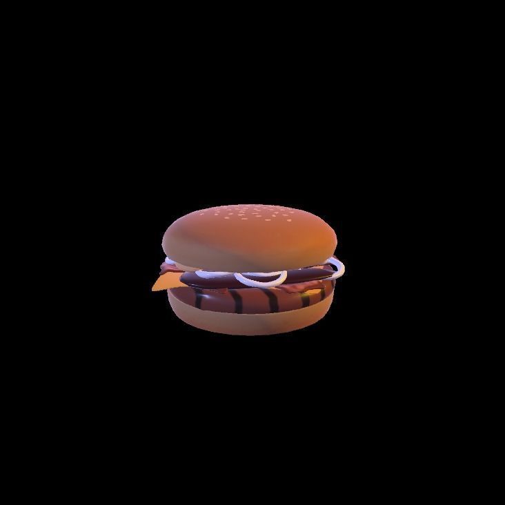 BBQ cheese and bacon 3D model_8