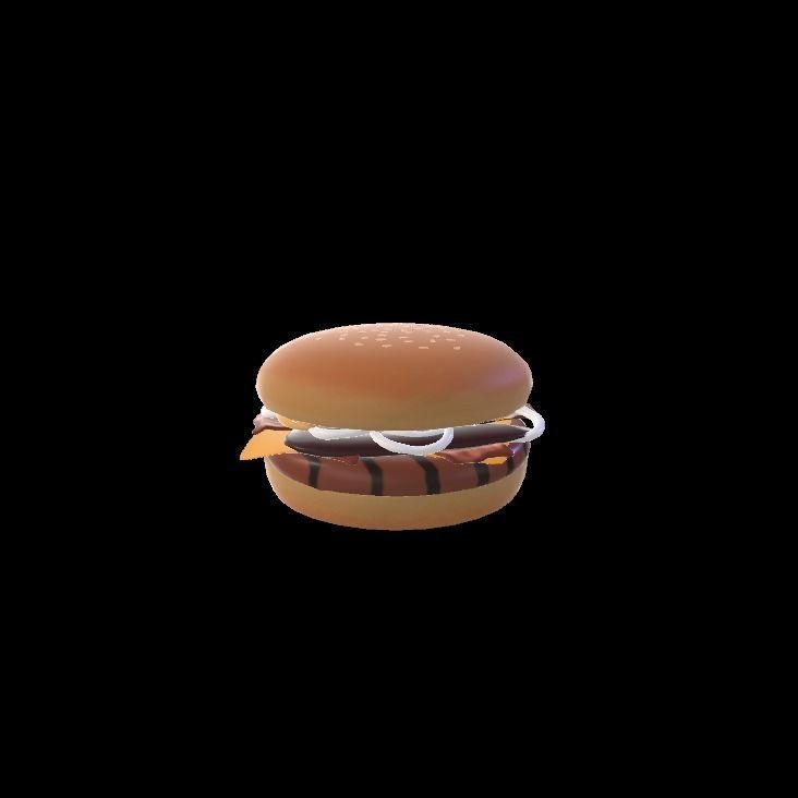 BBQ cheese and bacon 3D model_5