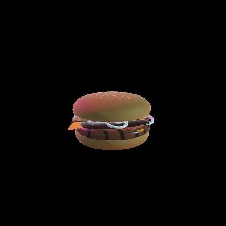 BBQ cheese and bacon 3D model_2