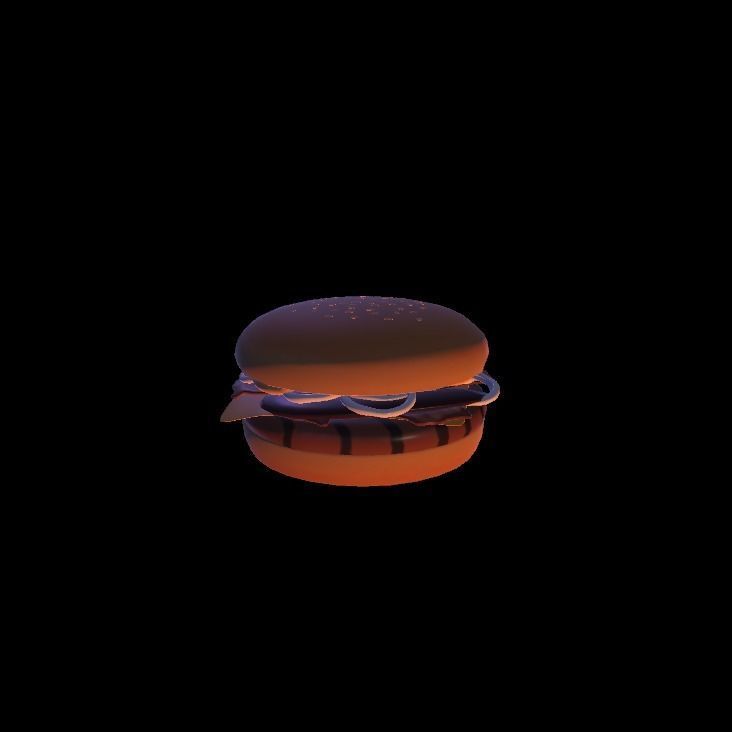 BBQ cheese and bacon 3D model_1