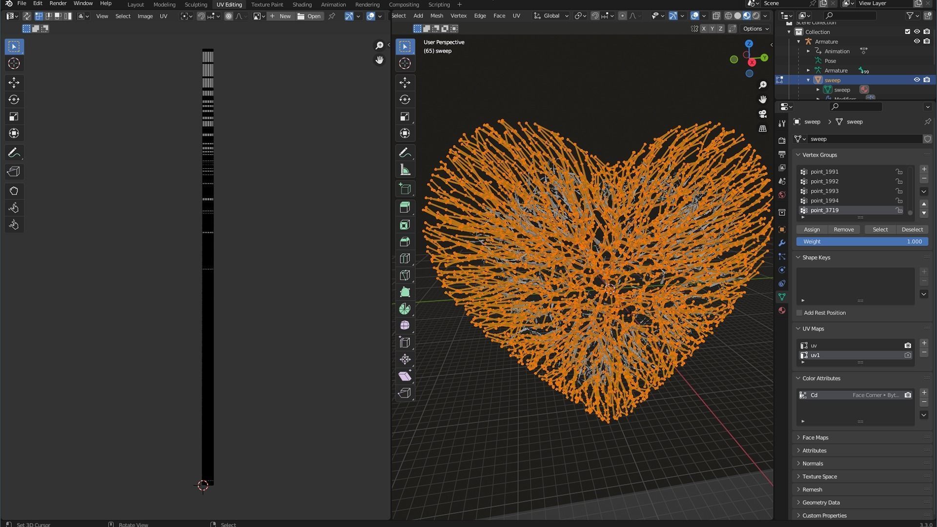 Unrolling Growing Heart Animation 3D model_11