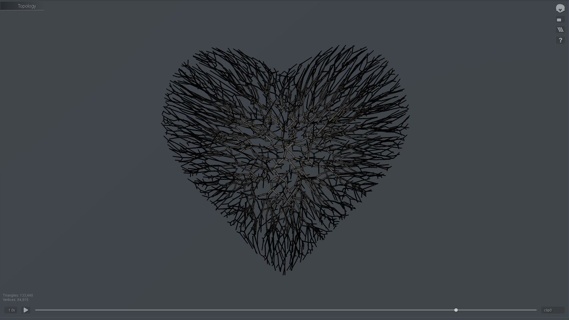 Unrolling Growing Heart Animation 3D model_5
