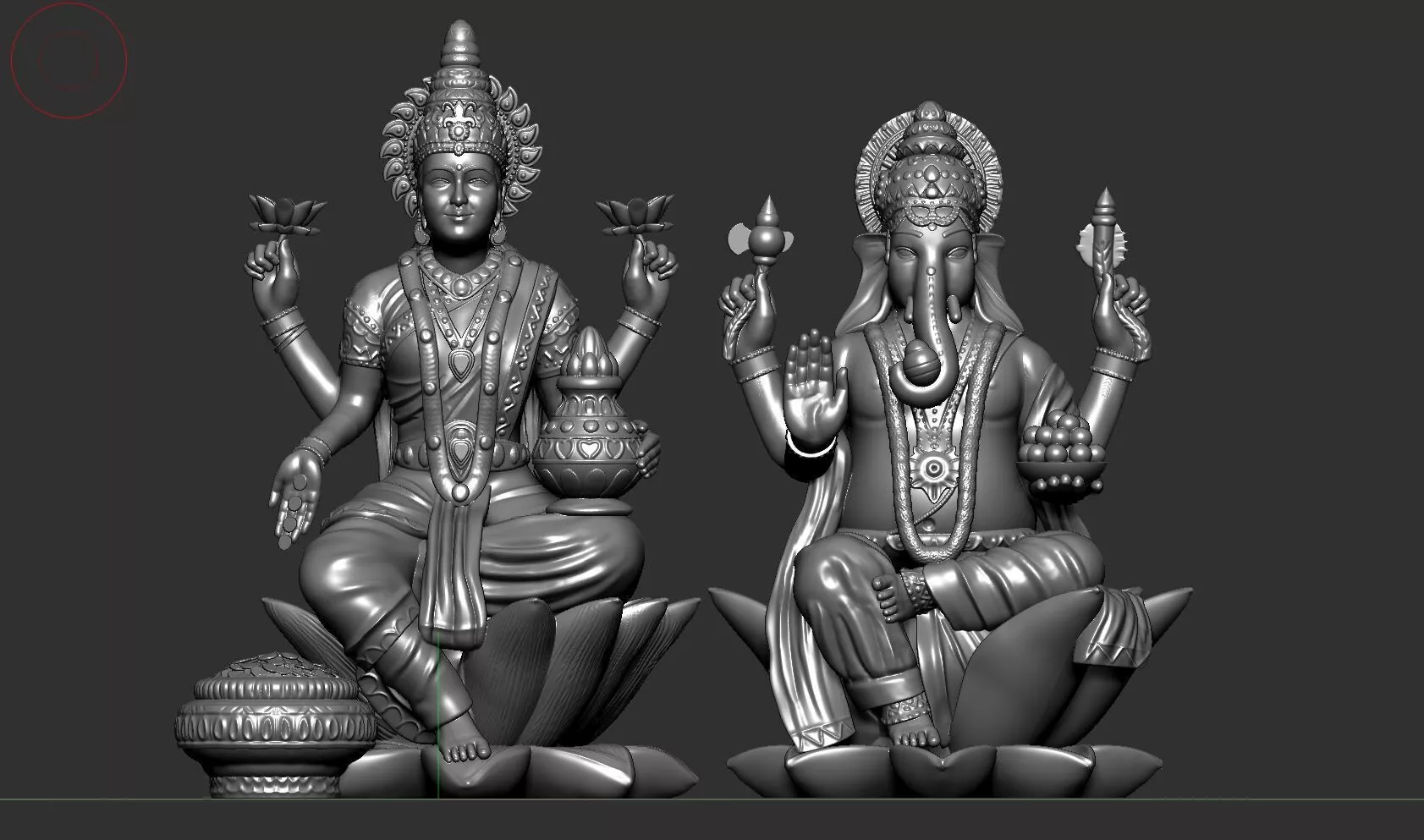 Ganesha and Lakshmi 3D print model