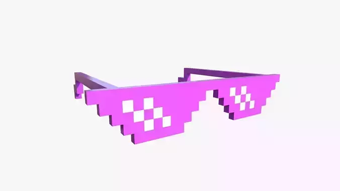 Deal With It Sunglass CGI 03 Pink - Character Design