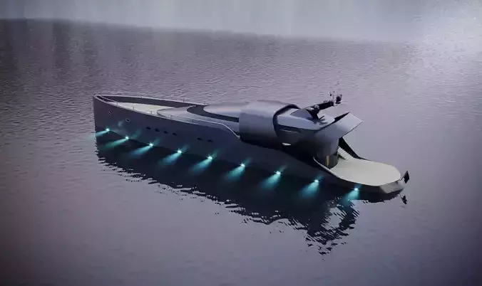 superyacht 60m 3D model