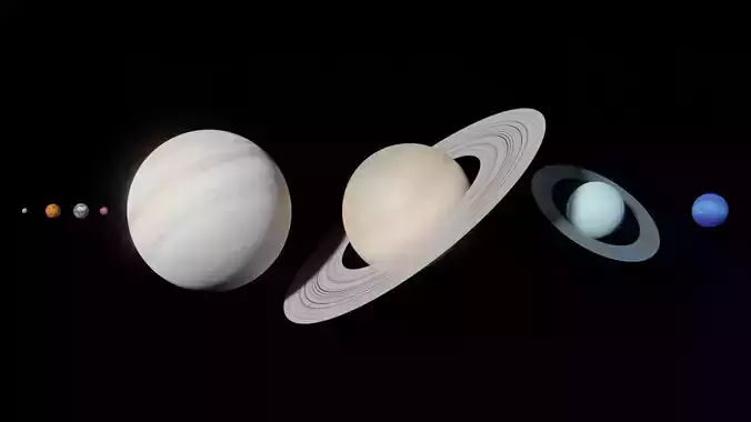 Solar System Planet Pack 3D model
