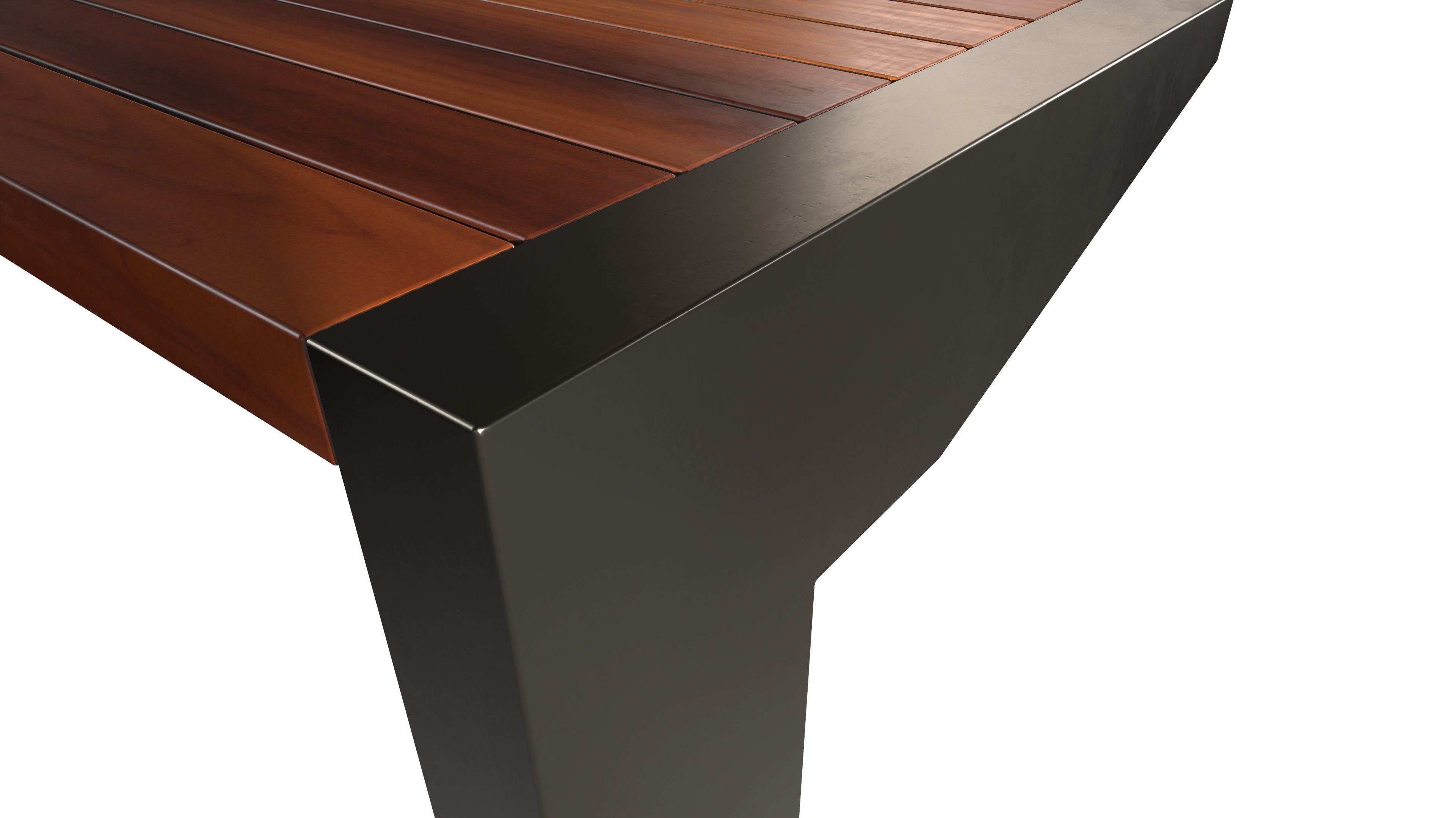 Modern Bench 3D Model AR VR Low-poly 3D model_8