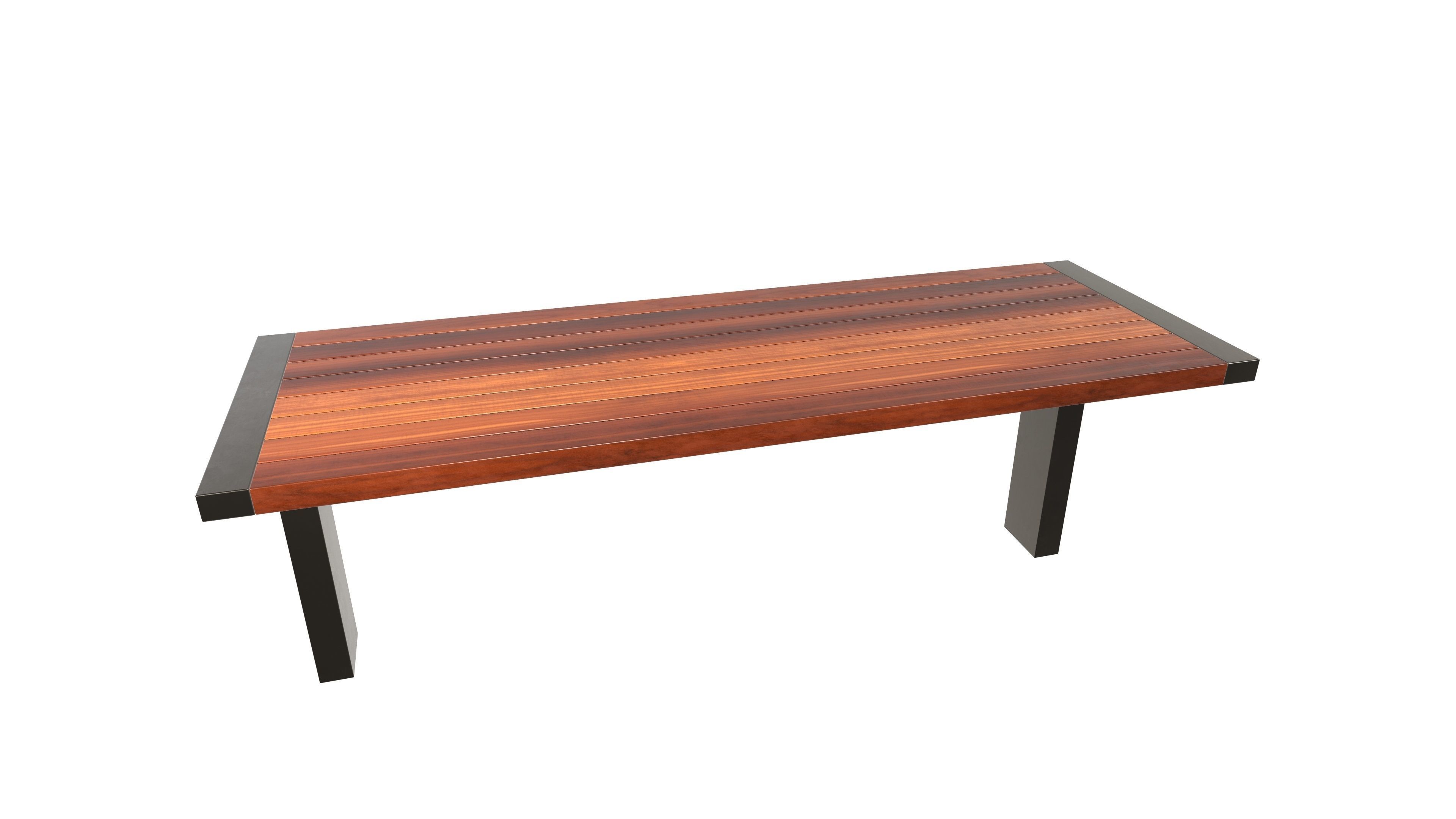 Modern Bench 3D Model AR VR Low-poly 3D model_2