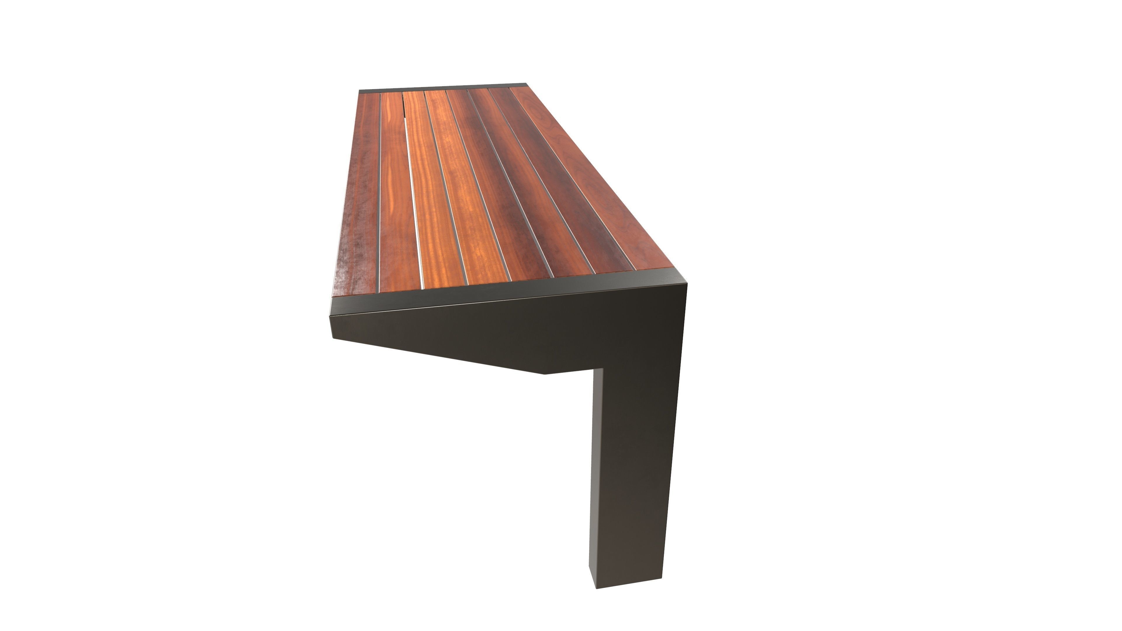 Modern Bench 3D Model AR VR Low-poly 3D model_4