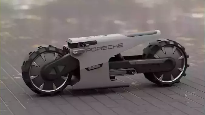 PORCHE CONCEPT VEHICLE RIGGED 3D model