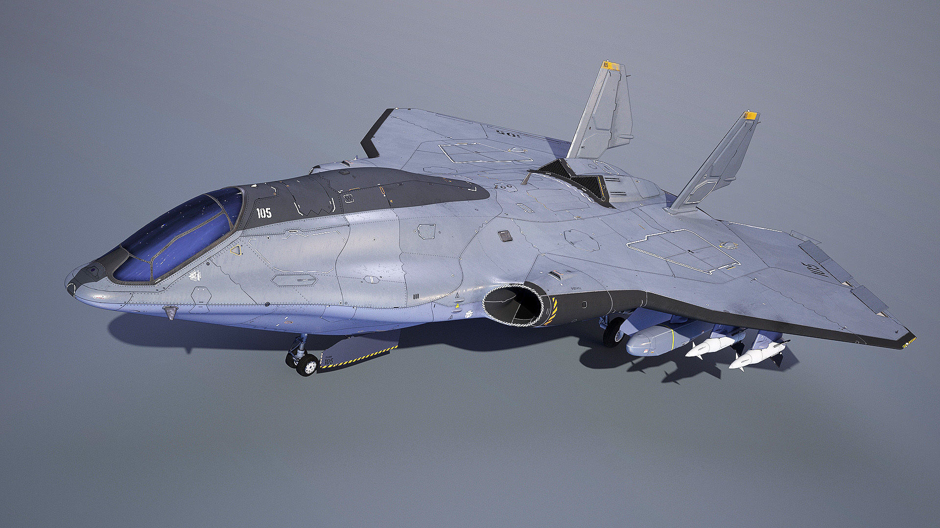 Sci-fi Multi-purpose Spacefighter 3D model_7