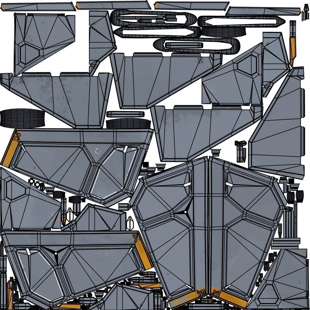 Sci-fi Multi-purpose Spacefighter 3D model_34