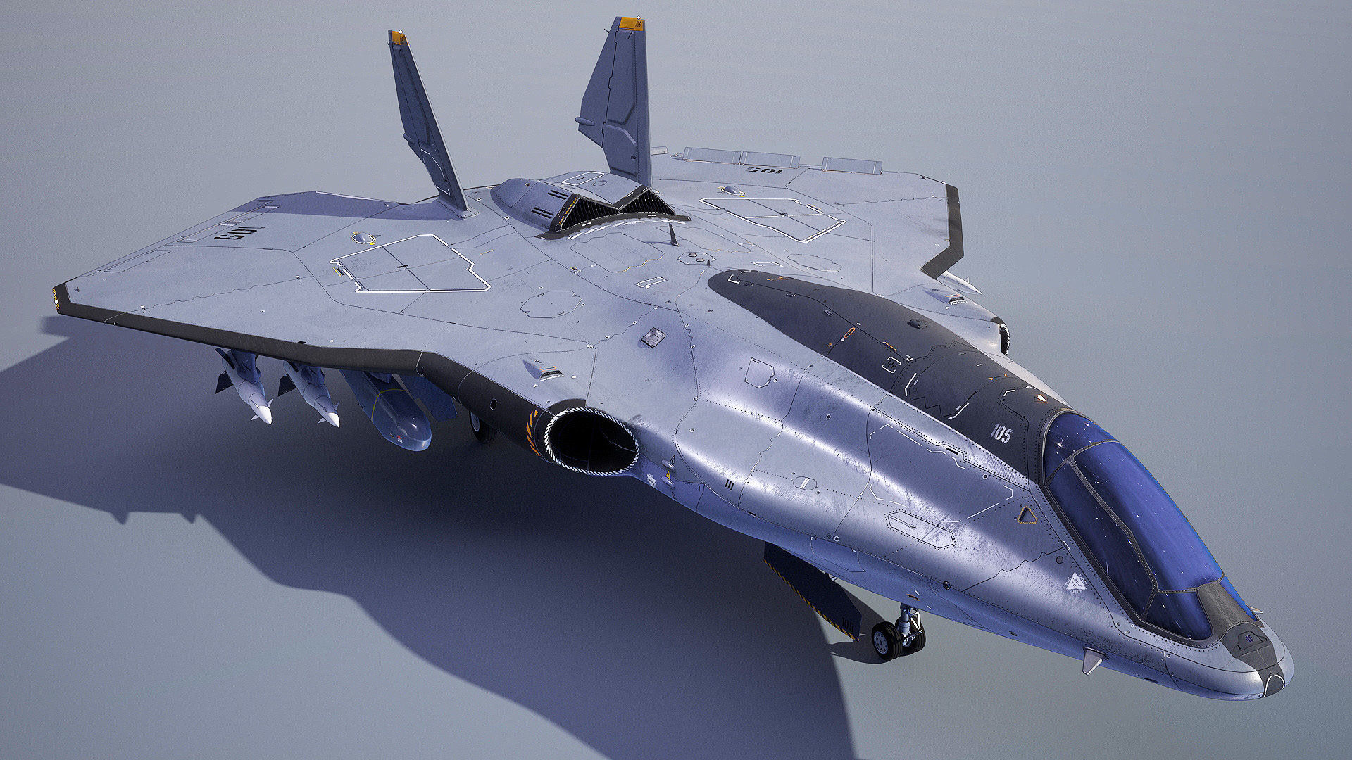 Sci-fi Multi-purpose Spacefighter 3D model_3