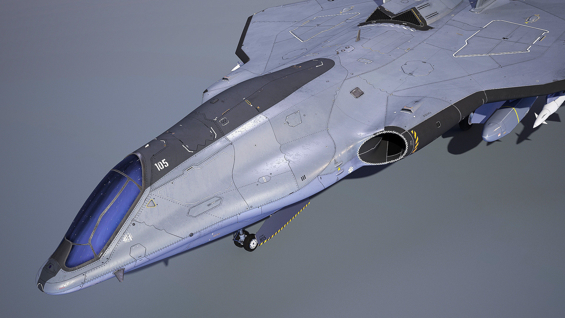 Sci-fi Multi-purpose Spacefighter 3D model_6