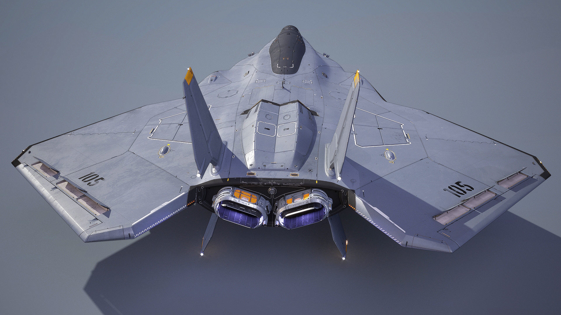 Sci-fi Multi-purpose Spacefighter 3D model_8