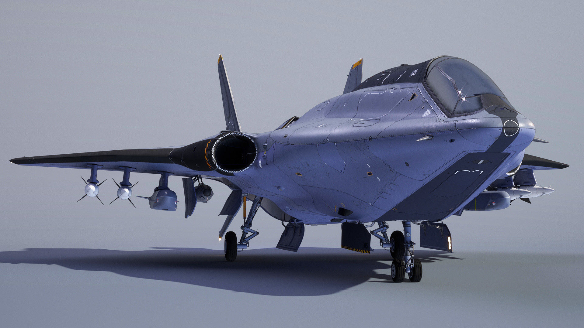 Sci-fi Multi-purpose Spacefighter 3D model_1