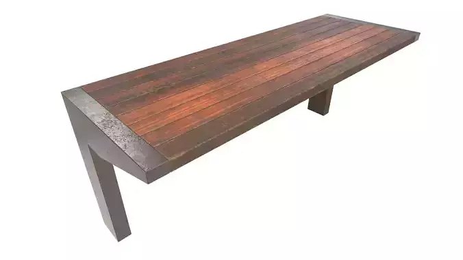 Old Bench 3D Model AR VR