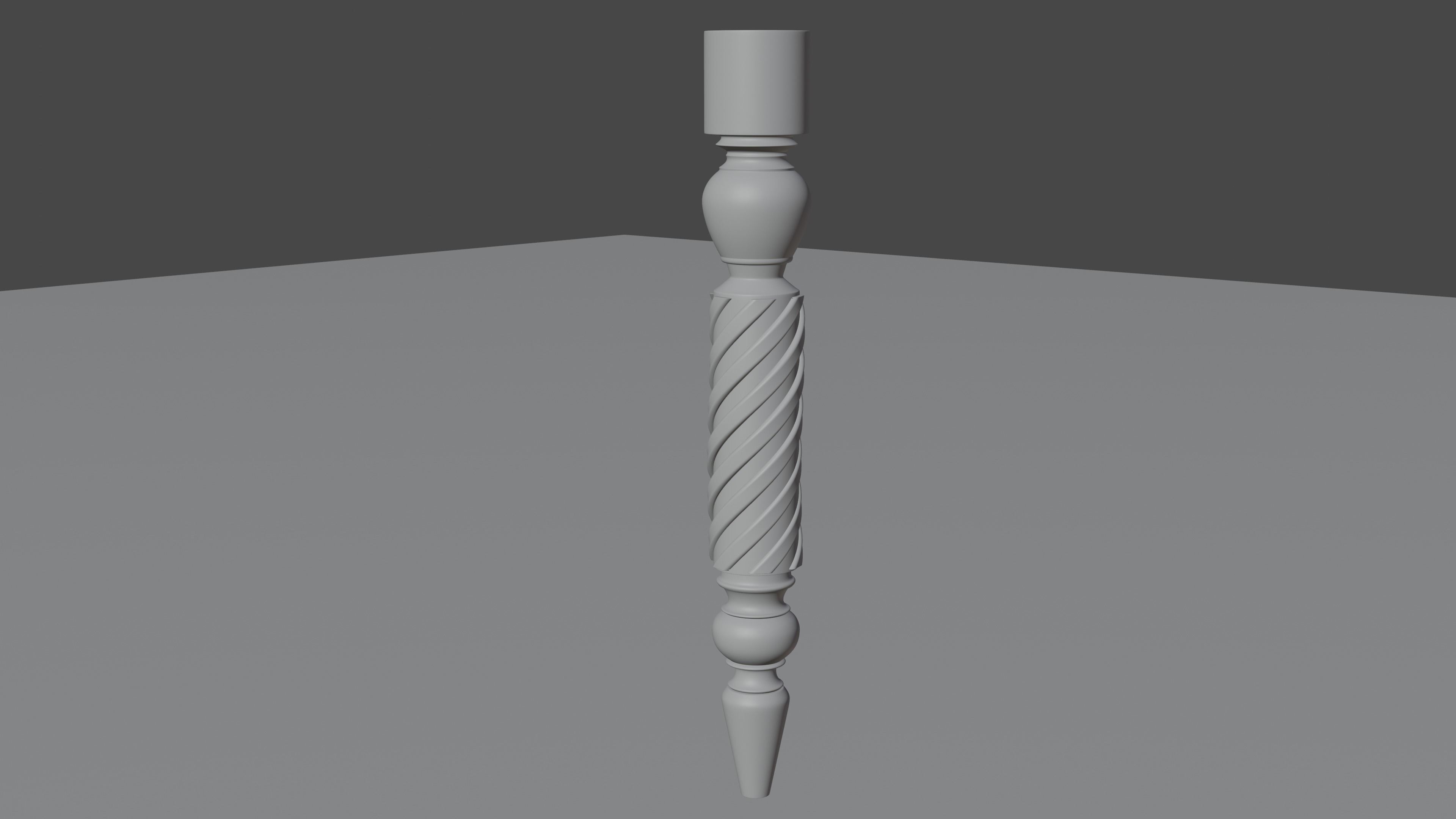 table leg classic 3D model_1