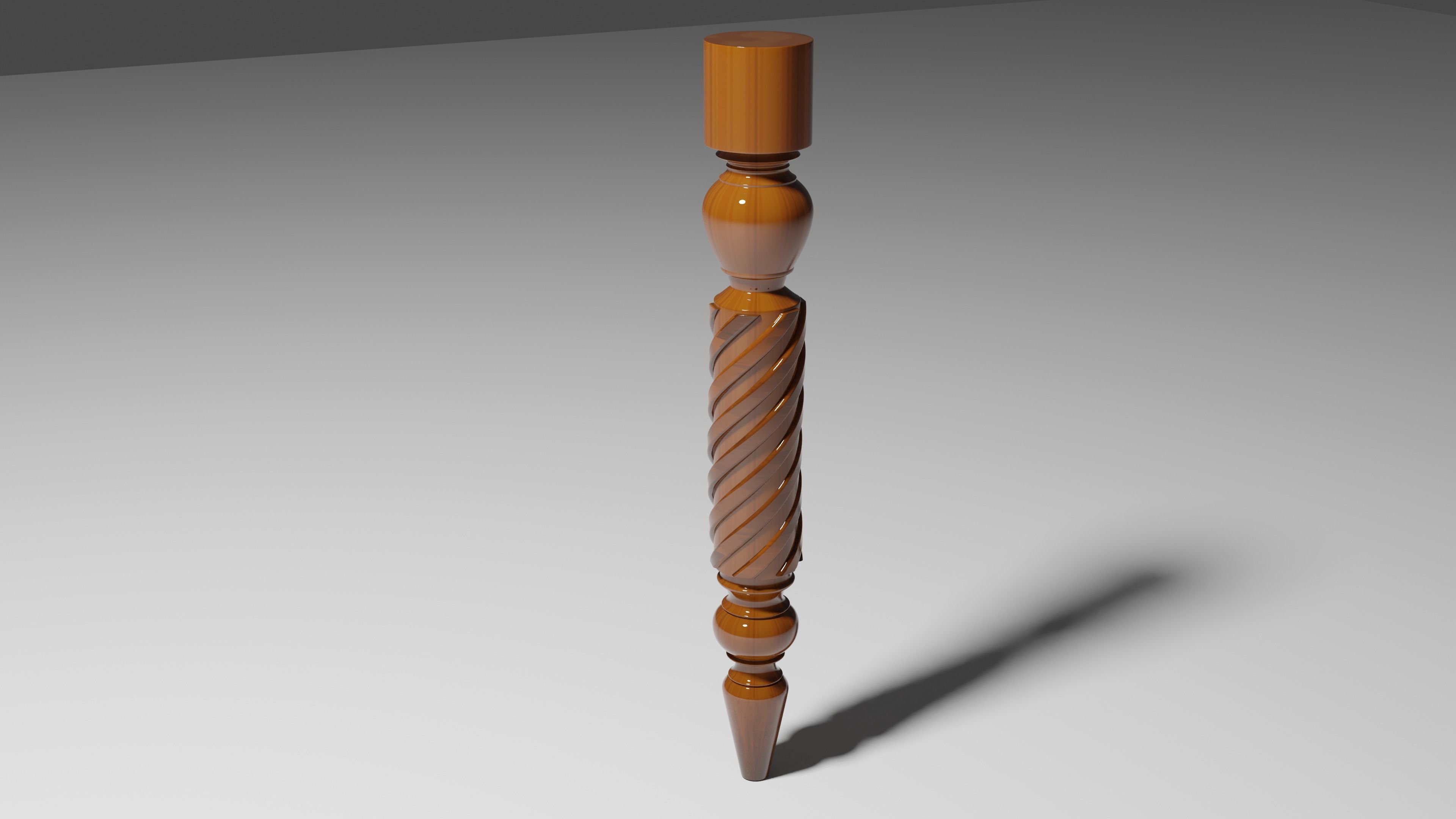 table leg classic 3D model_2