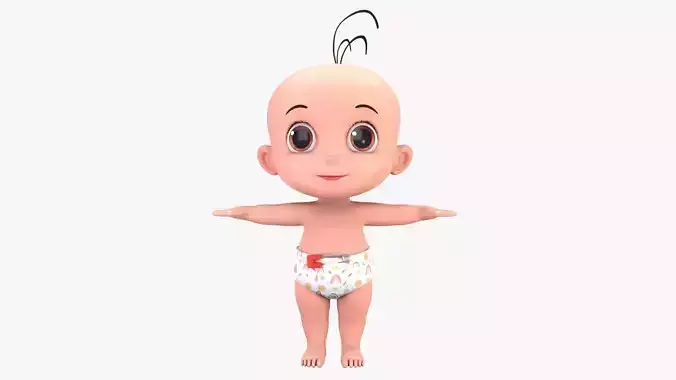 CartoonBaby cartoon baby in diapers