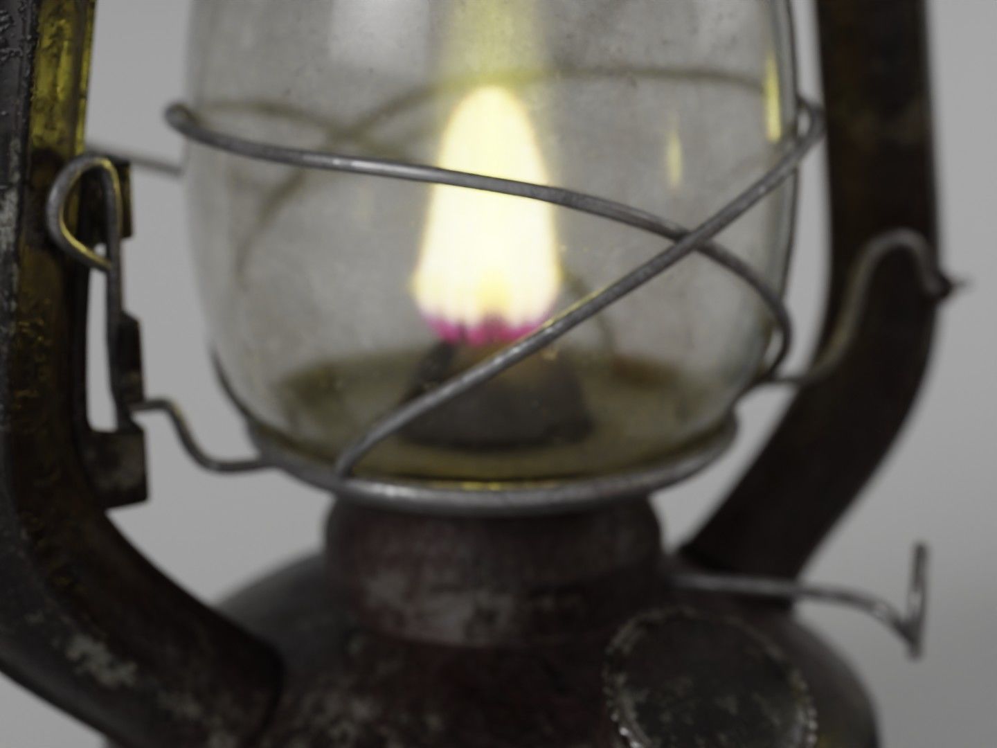 Oil lamp paint chipping 3D model_1