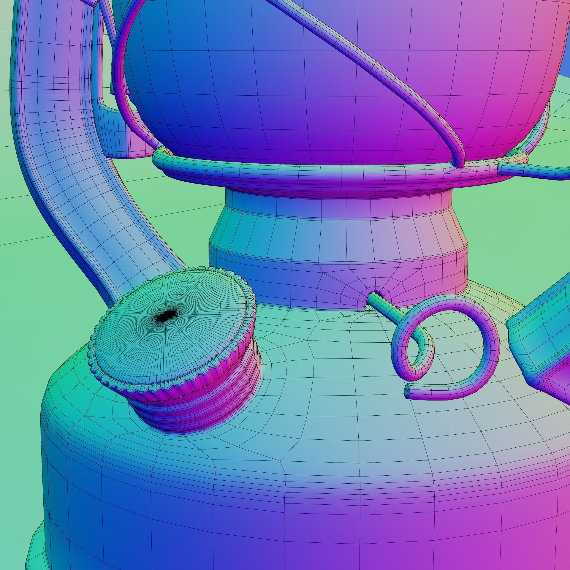 Oil lamp paint chipping 3D model_13