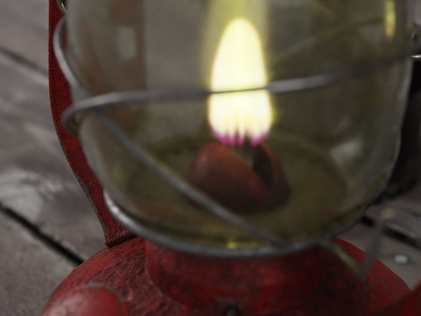 Oil lamp paint chipping 3D model_7