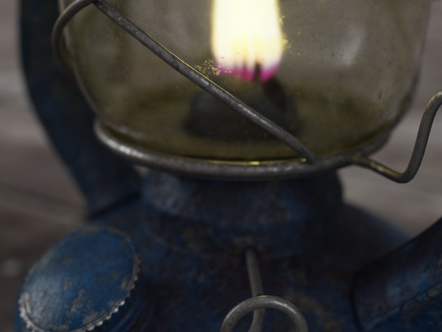 Oil lamp paint chipping 3D model_9