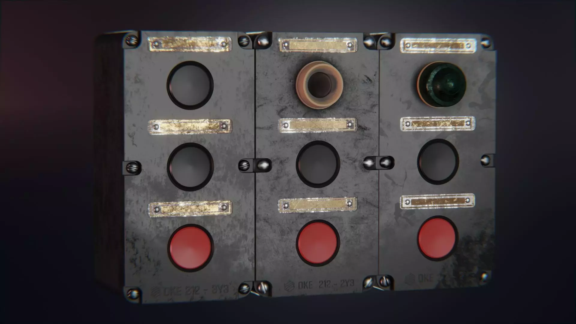 Switchboards metal box 3D model_0