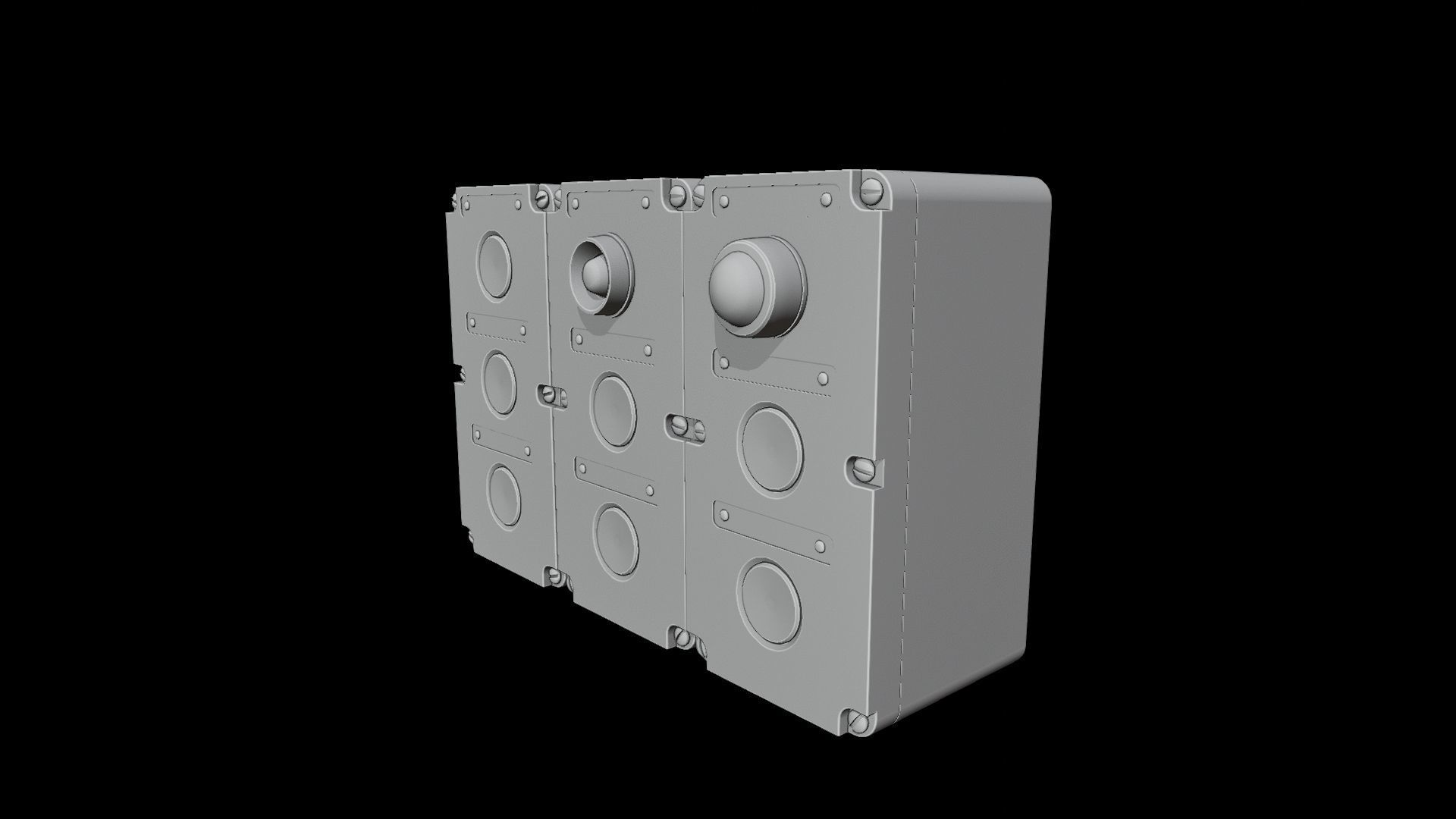Switchboards metal box 3D model_19