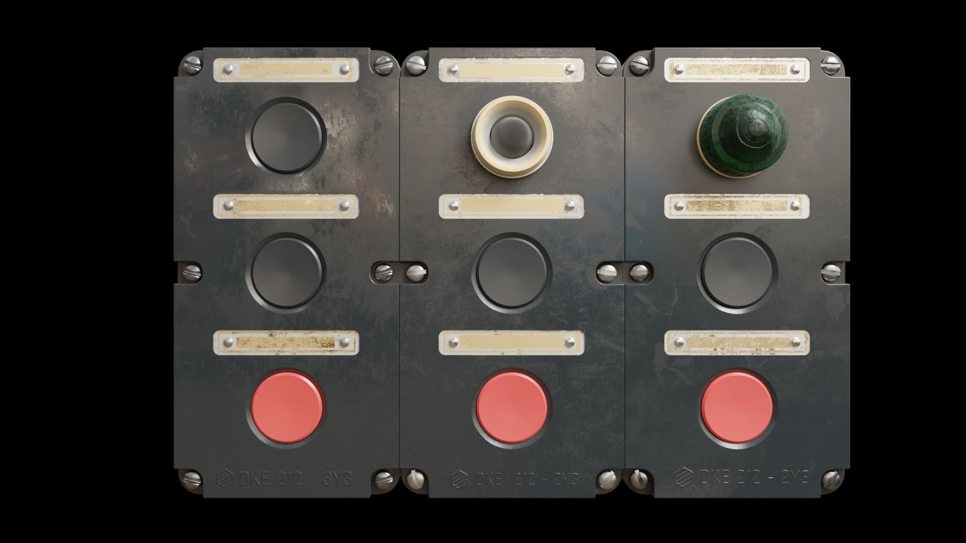 Switchboards metal box 3D model_2