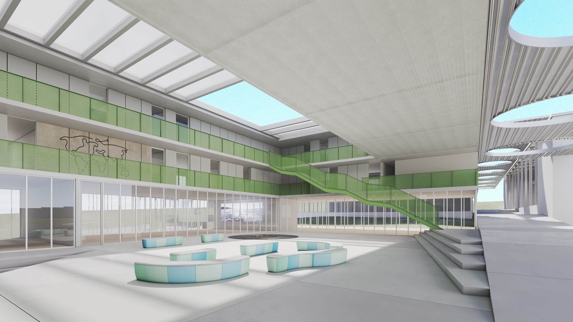 School Building 3D model_4