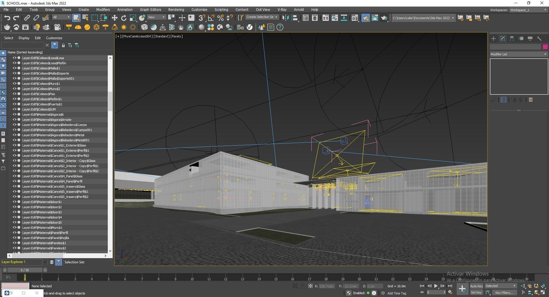 School Building 3D model_23