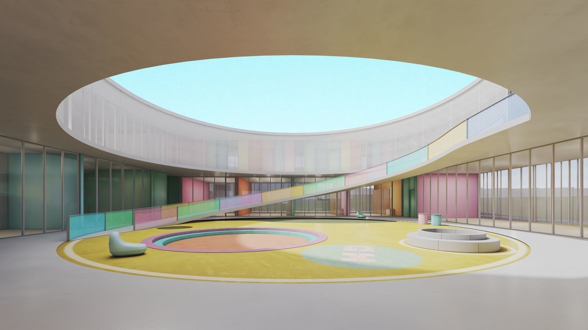 School Building 3D model_10