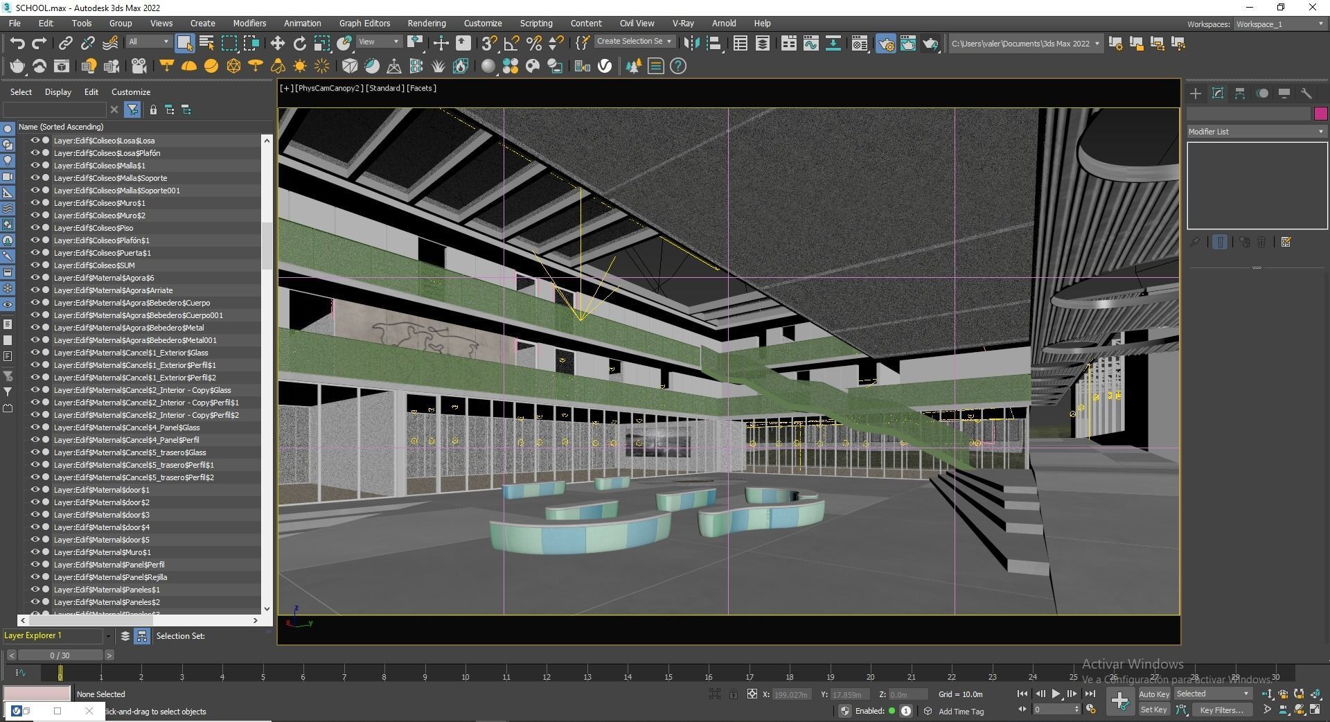 School Building 3D model_24