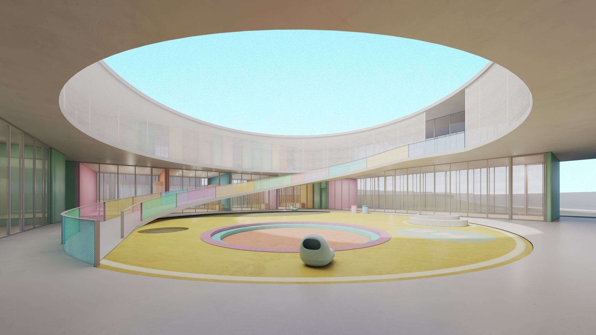 School Building 3D model_9