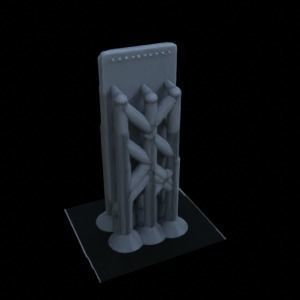 ANTI TANK POST FOR WAR TABLETOP TERRAIN 1-35 SUPPORTED STL 3D print model_109