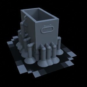 ANTI TANK POST FOR WAR TABLETOP TERRAIN 1-35 SUPPORTED STL 3D print model_83