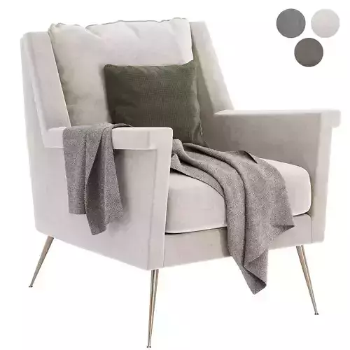 carlo mid century chair with metal legs