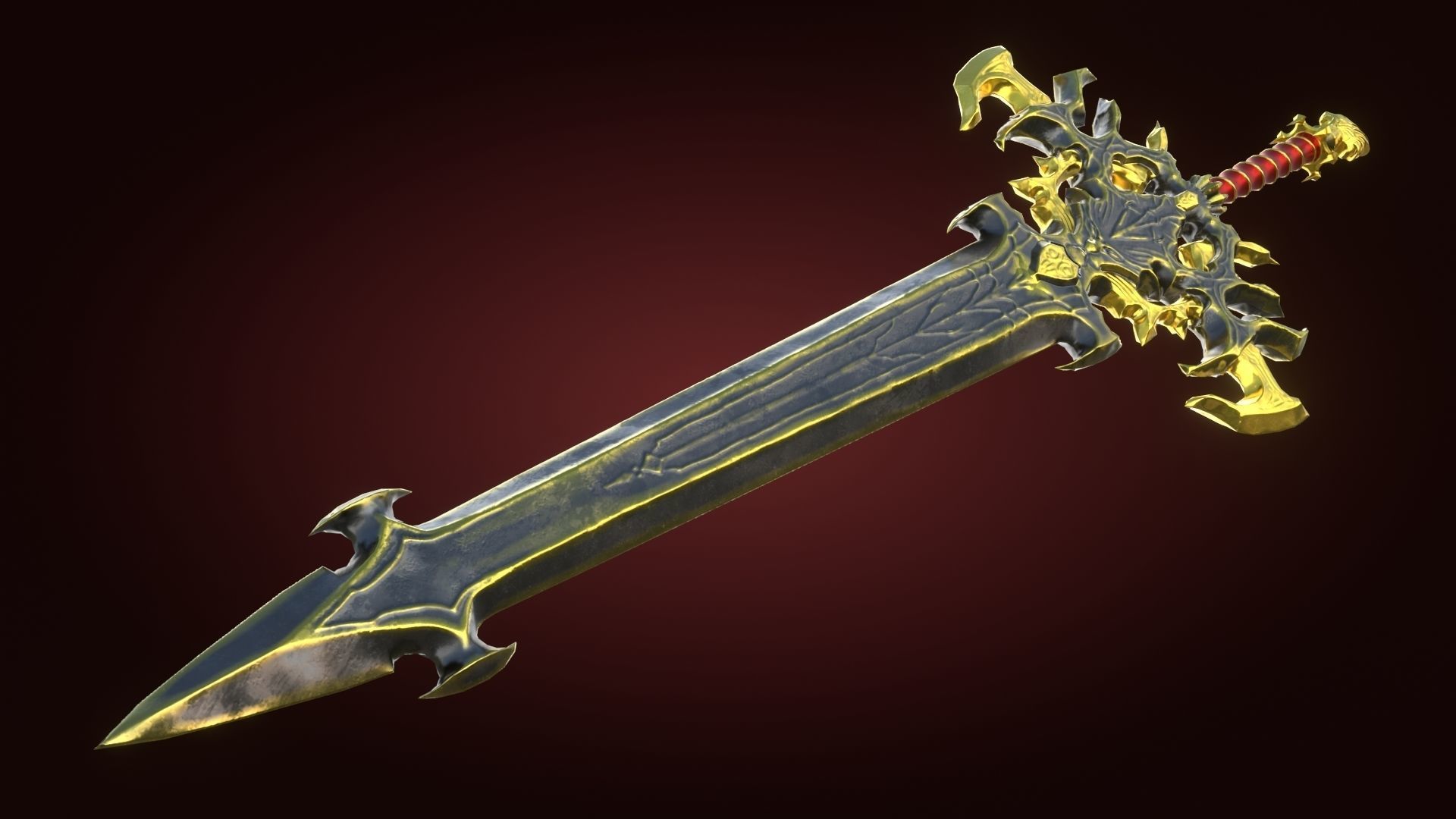 Fantasy Sword Lion Game Ready Unreal Engine Unity Low-poly 3D model_5