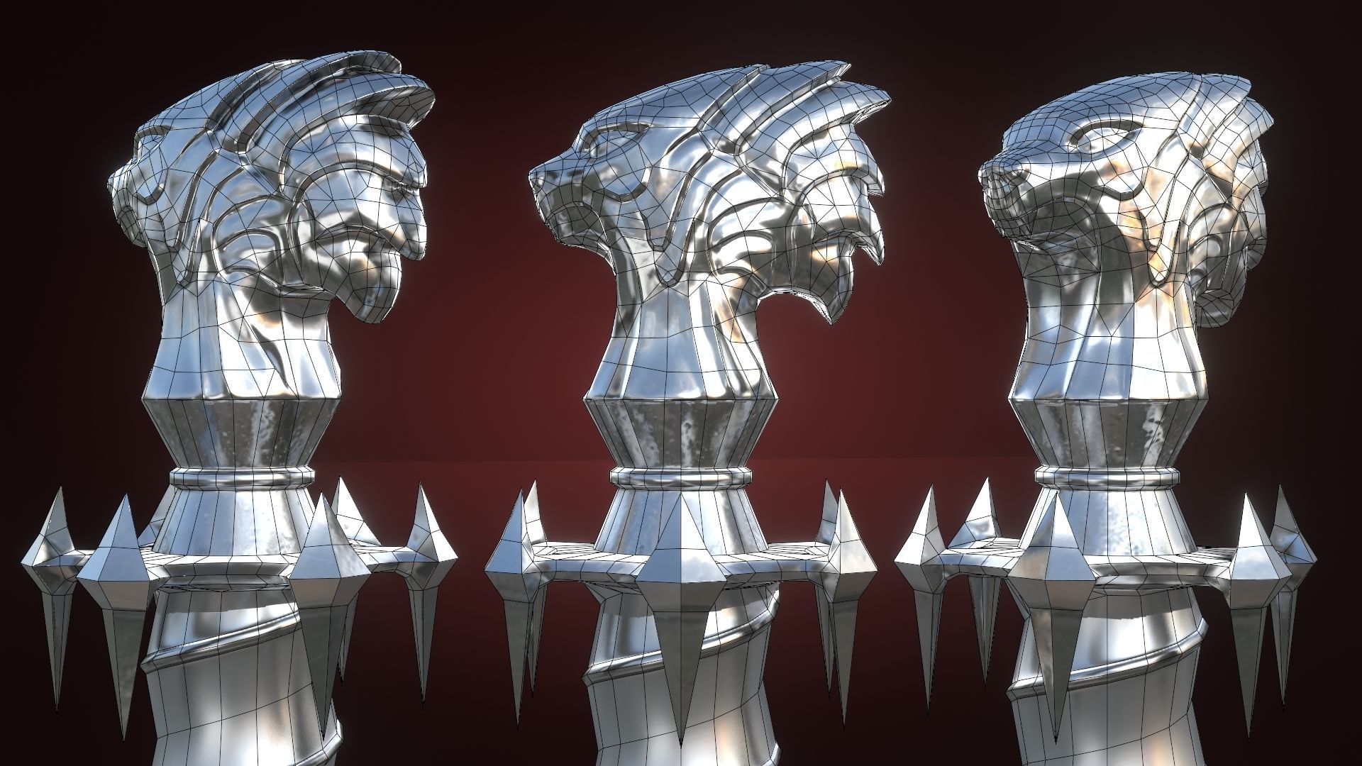 Fantasy Sword Lion Game Ready Unreal Engine Unity Low-poly 3D model_14