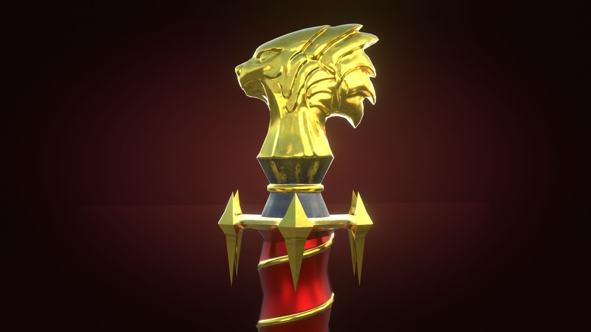 Fantasy Sword Lion Game Ready Unreal Engine Unity Low-poly 3D model_8