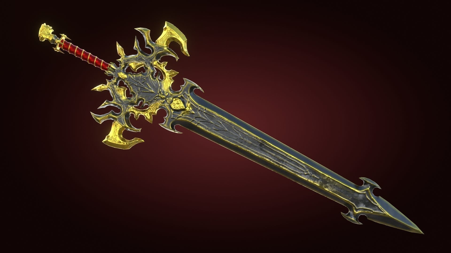 Fantasy Sword Lion Game Ready Unreal Engine Unity Low-poly 3D model_3