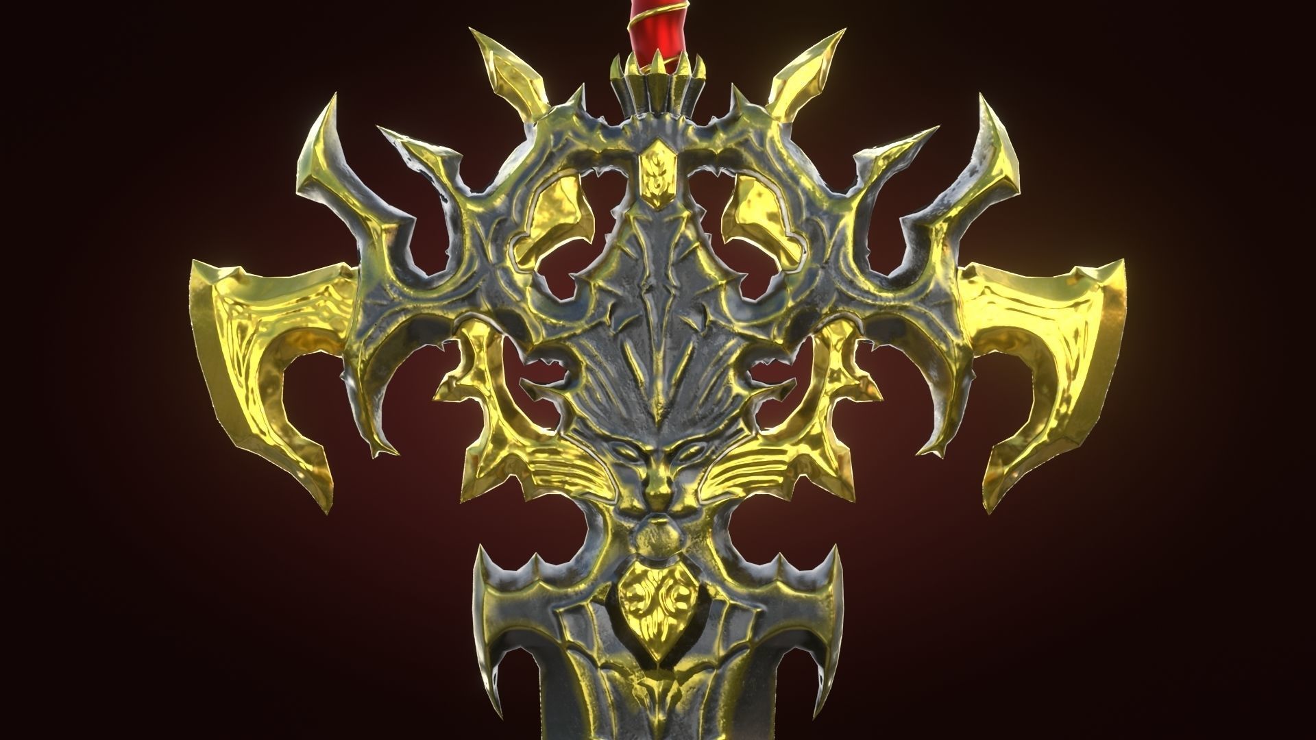 Fantasy Sword Lion Game Ready Unreal Engine Unity Low-poly 3D model_7