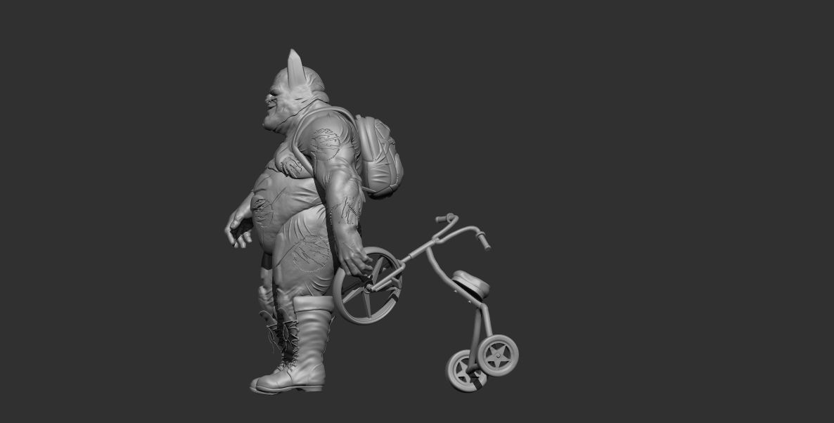 hombre bat comic 3D print model_4