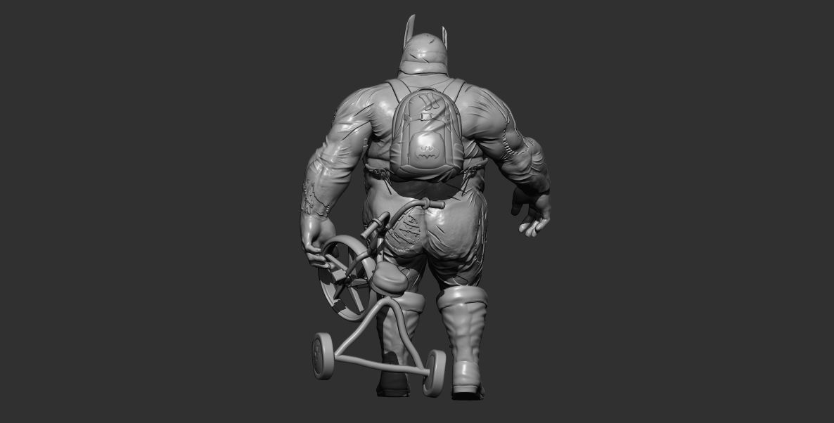 hombre bat comic 3D print model_2