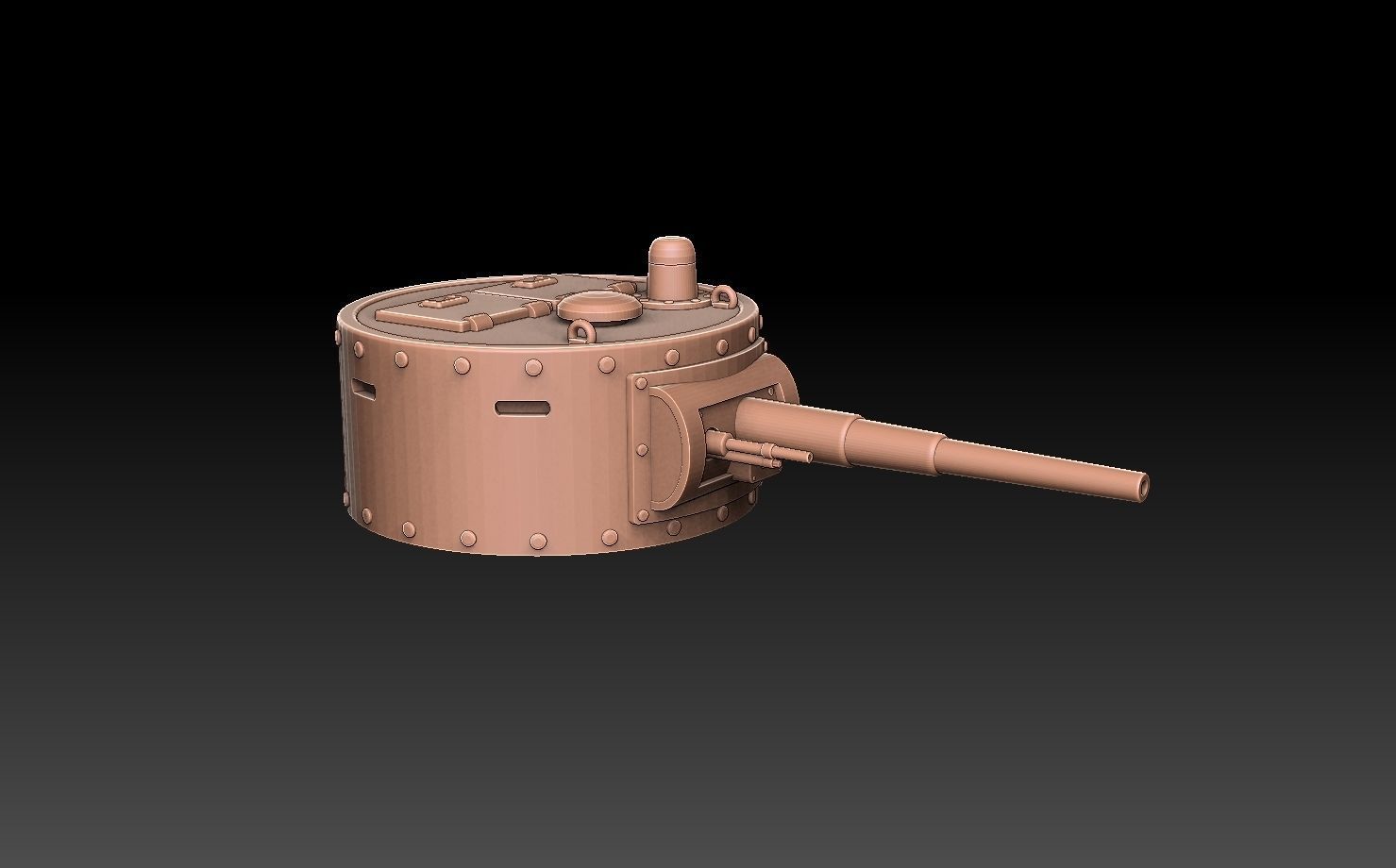 T35 Tank Turrets ROYALTY FREE VERSION 3D print model_3