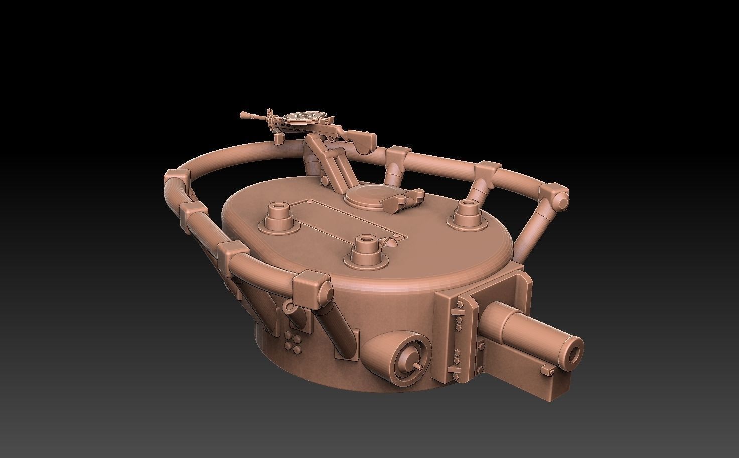 T35 Tank Turrets ROYALTY FREE VERSION 3D print model_9